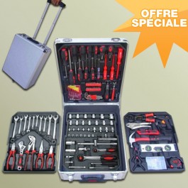 Coffret d'outillage 186 pièces en aluminium LBH - LB-428