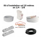 Kit instalation au sol pour climatisation, 10 mètres en 1/4 - 3/8  Ref :LBH-Kit-10m-3-8