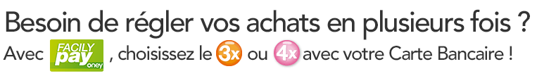 Besoin de régler vos achats en plusieurs fois ? Avec FACILY pay, choisissez le 3x ou 4x avec votre Carte Bancaire !