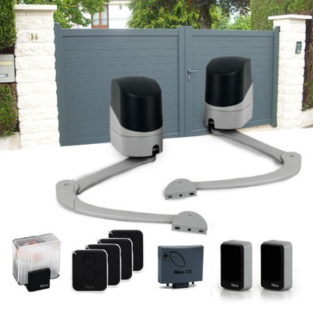 Motorisation portail 2 battants Nice PopKit 7124 + 4 Télécommande