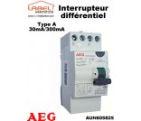 Interrupteur différentiel à bornes étagées Type A 30mA/300mA - AEG