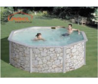 Piscine forme ronde en acier Iraklion SAN MARINA - KIT350P