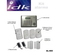 Kit Alarme sans fil IDK avec transmetteur téléphonique AL-800