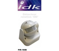 Détecteur extérieur de présence sur 180° pour éclairage extérieur Blanc IDK - PIR-180B