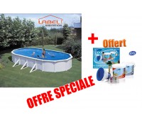 Piscine ovale en acier Fidji - SAN MARINA - KIT610ECO + 1 Kit D'entretien Offert!