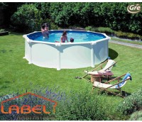 Piscine hors sol ronde en acier Atlantis GRE - KITPR358