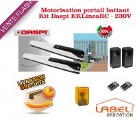 Motorisation portail 2 battants DASPI - Kit EKLineaRC Frais de port offert! 