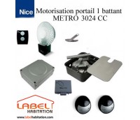Motorisation portail enterré 1 battant - NICE - METRO KIT 3024 CC (24 Volt)