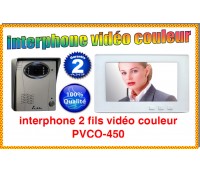Interphone 2 fils avec portier vidéo IDK - PVCO-450