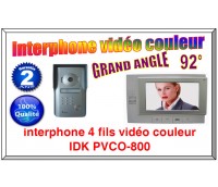 Interphone-visiophone mains libre 4 fils IDK - PVCO-800