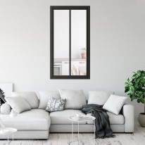 VERRIÈRE D'INTÉRIEUR ACIER - 2 VITRAGES - H1050xL570 mm