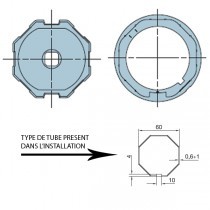 Adaptateur octogonal 60 - NICE - 505.06000
