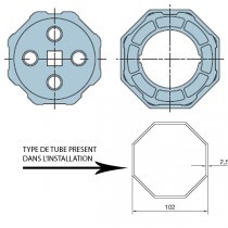 Adaptateur octogonal 102 - NICE - 506.01020