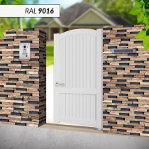 Portillon alu poussant universel convexe plein EMALU ADRIATIQUE