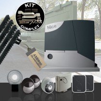 Motorisation portail coulissant NICE - RobusKit 400kg + 4m de crémaillère et 2 Télécommandes