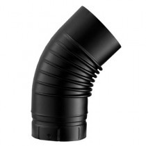 Coude émaillé noir mat 45° Ø150 mm – POUJOULAT – 56150921