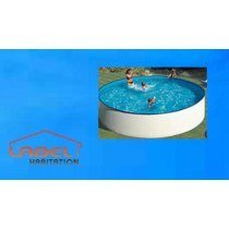 Liner décor uni bleu, pour piscine ronde D300 cm - GRE - FSP300