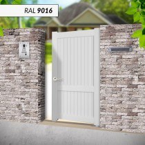 Portillon alu poussant universel droit plein EMALU MELVILLE