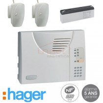 Alarme kit filaire gestion 2 zones HAGER - Logisty Serenity SK332-22F