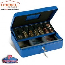 Caisse à monnaie serrure à clé TECHNOMAX - EURO-4-E