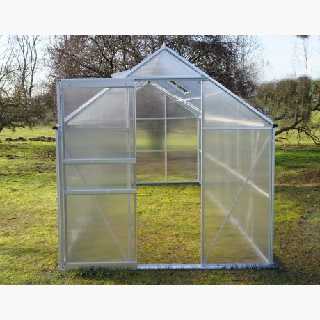 Serre en polycarbonate DIAMANT - 7,2m² - Gris